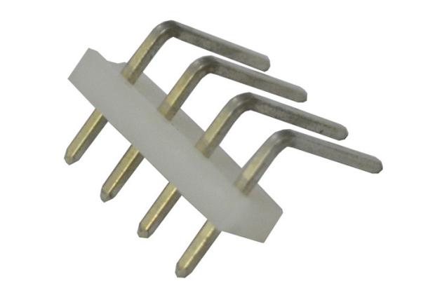 Quality 4 Pin Board To Board Header Single Row Pin Header Right Angle Through Hole for sale