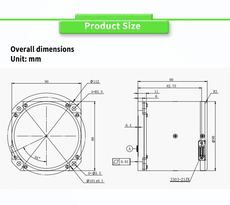 Precise UNIVO UBTPT500Y Inertial Navigation System with RS422 Output and Consumption