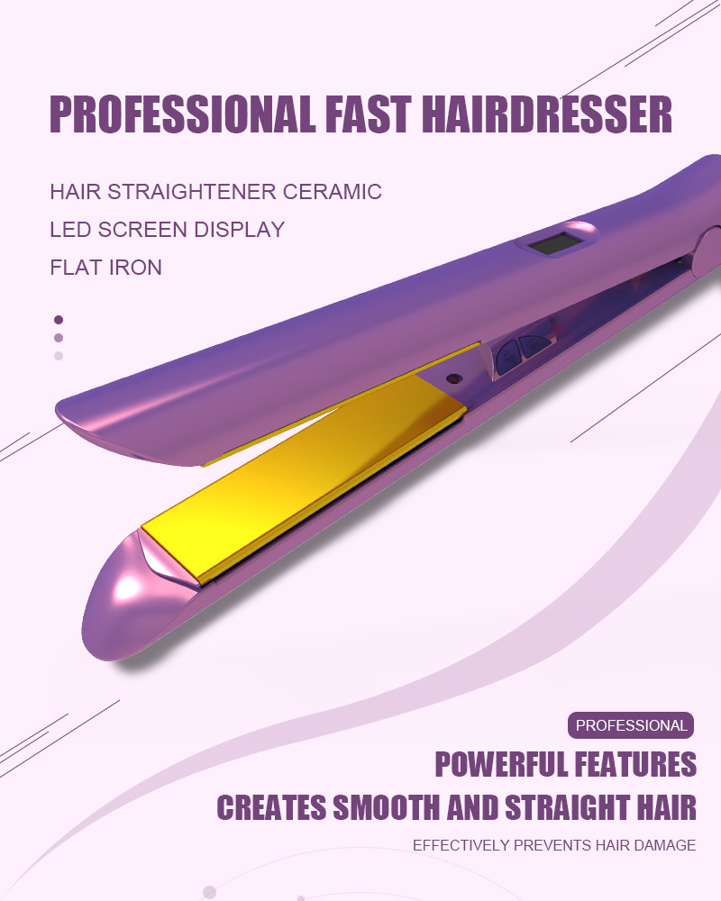Flat Iron 2 In 1 Straightener Curler 45W With 3D Floating Plates