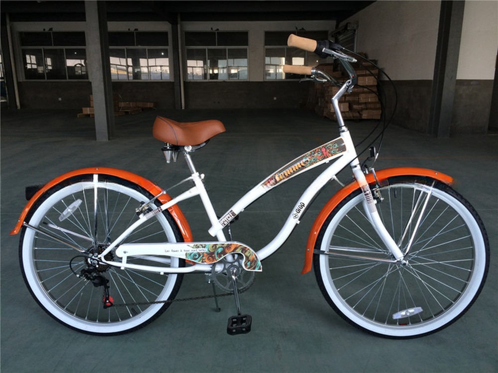 26" Aluminum Frame Single Gear Hybrid Women's Beach Cruiser Bike 2024 Non-Rear Damper