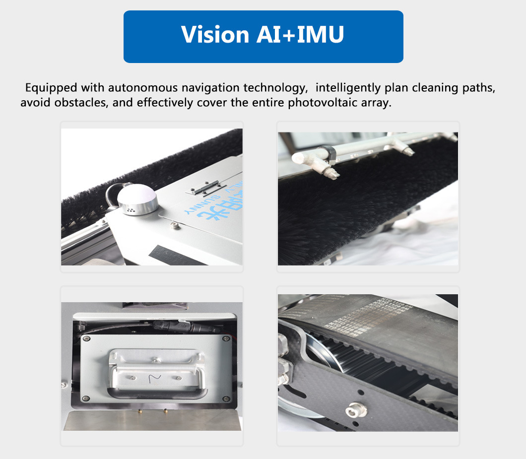 Innovative Solar Panel Cleaning Device for High-Efficiency Maintenance Large Area Solar Panels Photovoltaic Plants