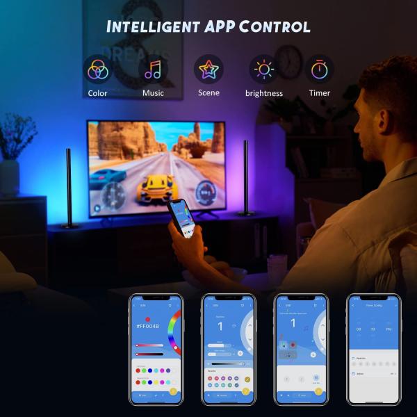 OEM WiFi Smart LED Bar Light , RGBIC Ambient PC Lighting Multifunctional