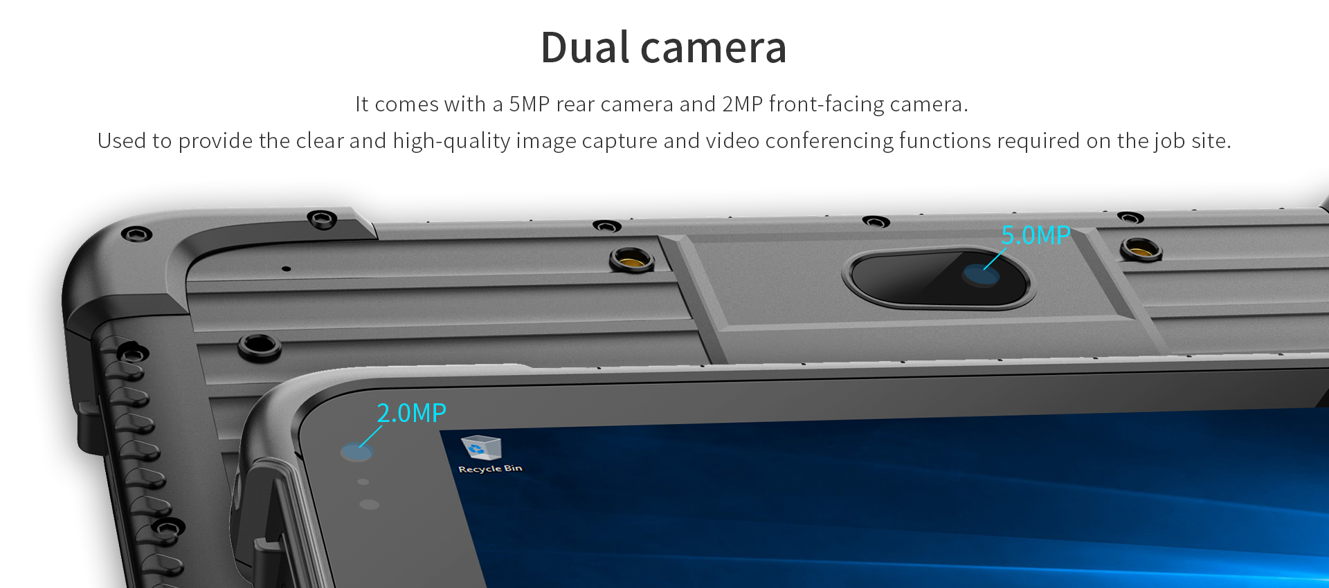 737g Industrial Rugged Tablets with NFC IP67 Waterproof 4G LTE 2D Barcode Scanner