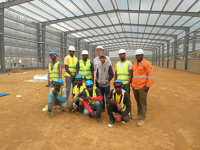 Galvanized Prefabricated Steel Shed Construction Customized Dimension