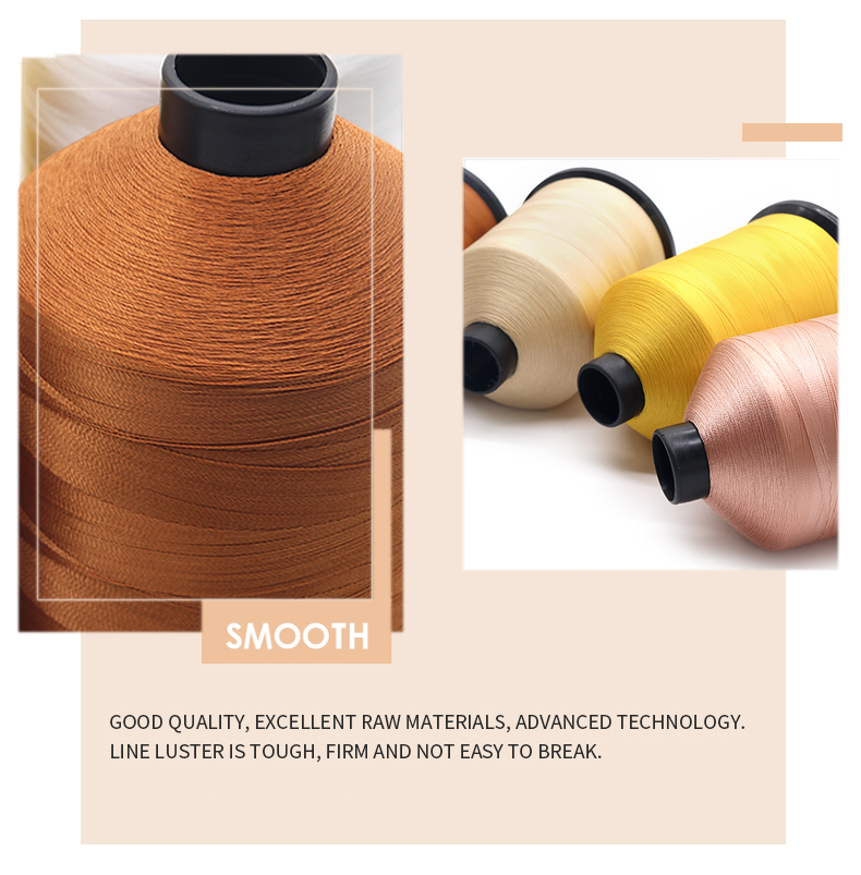 Pattern Dyed Tex35 Tex45 Tex70 High Strength Multi-color Bonded Nylon Thread for Sofa