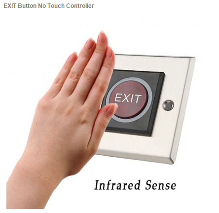 Infrared Sensor stainless steel exit button No Touch Push for Doors