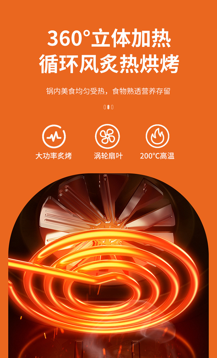 Convenient 6L Capacity Touch Panel Digital Air Fryer for Versatile Cooking