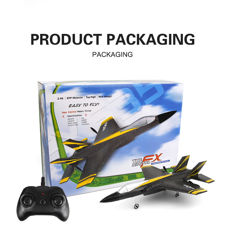 2.4G 2CH Fx635 Fixed Wing EPP Foam RC Glider Airplane F35 RTF Remote Control Plane Model with AA*2 Controller Battery