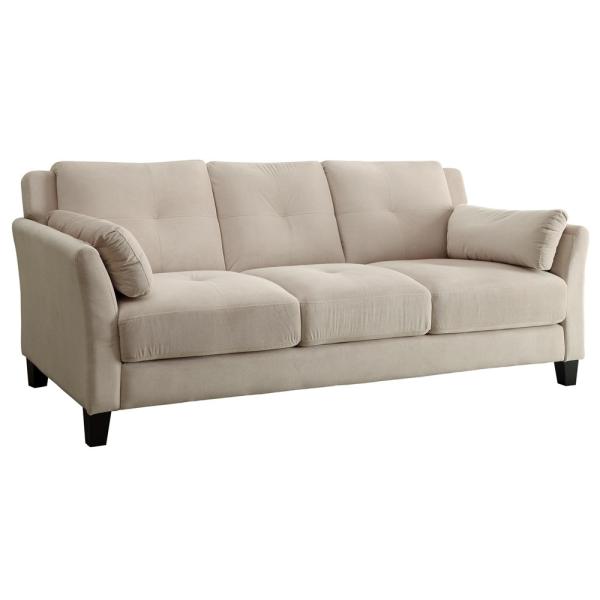3 Piece Sofa set, Beige Flannelette