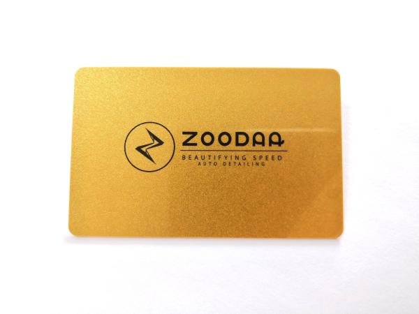 Quality Eco Custom Printed PVC Cards With Silkscreen Gold Metallic Finish Serial Number Signature for sale
