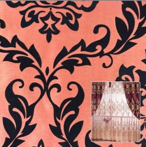 Flocking Dupioni Fabric for window curtain fabric