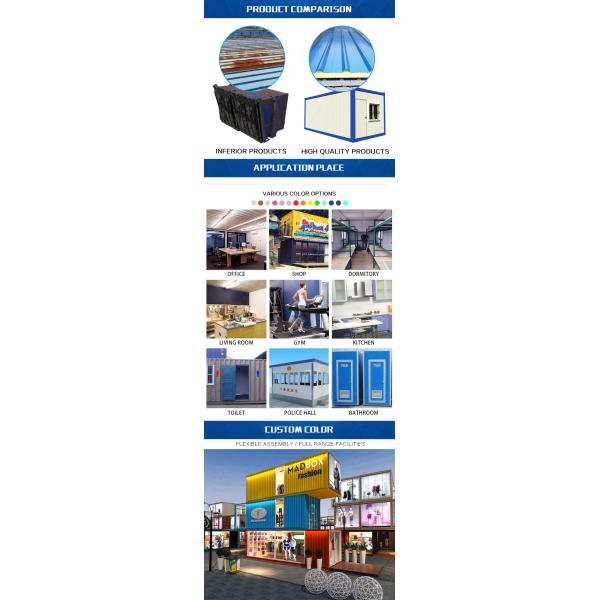 20 Flat Pack Containers Modular Buildings Color Painted With Window Roof