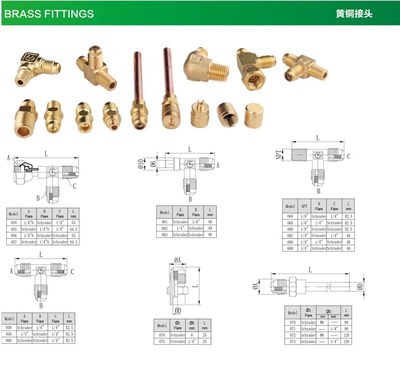 GREENLAND Brass Needle Valve for Refrigeration and Air Conditioning Systems