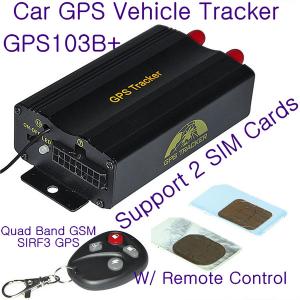 GPS103B+ Remote Control Car GPS Vehicle Tracker W/ 2 SIM Slot & Central Locking Detection