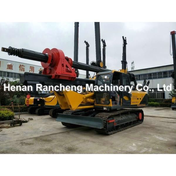 20m Drilling Depth Hydraulic Rotary Well Drilling Rig 205 Horsepower Diesel Engine