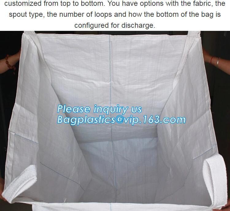 customizable PP u-panel baffle big bag /coated white woven PP jumbo bag/ventilated 4 panel baffle bag/all colors availab