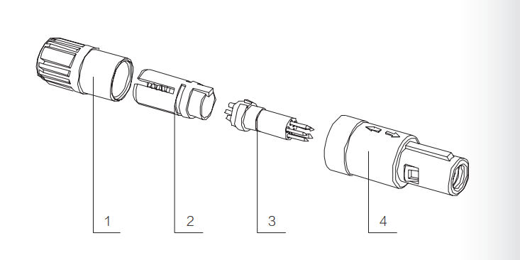 3 Pin 4 Pin Circular Plastic Connector Medical Plastic Plug Cable Connector PAG 1P