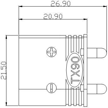 TX90 Angled PCB Panel Mount Connector Male And Female Aircraft Plug Connector