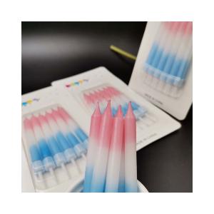 China Gradient Colors Spiral Stick Birthday Cake Candles 2 Color Print Method wholesale