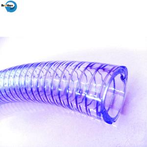 China 1/4~10 Clear PVC Spiral Steel Wire Spring Reinforced Suction Hose on sale