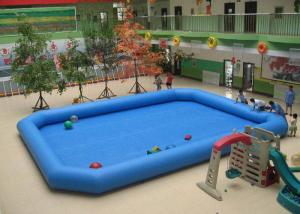 China 0.9mm PVC Outside Blue Rectangular Inflatable Swimming Pool For Adults on sale