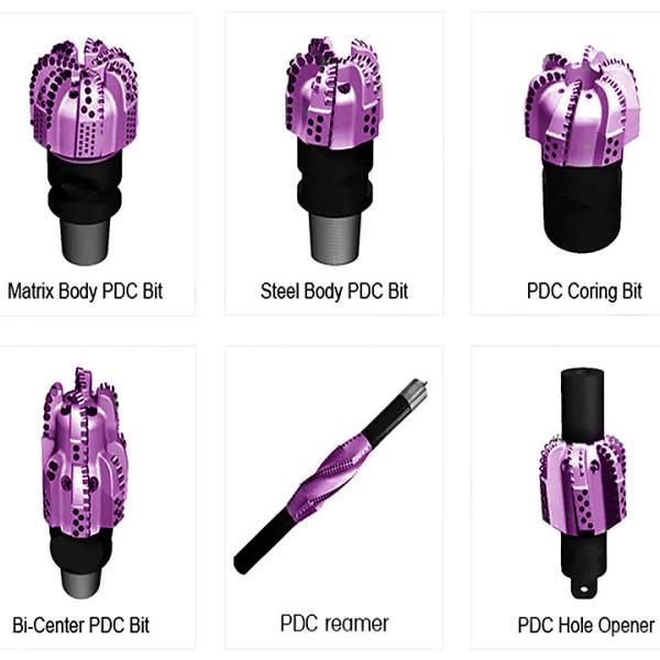 Forging Type API PDC Drilling Bit 6 1/2" Matrix Body And Steel Body Diamond PDC Oil Drill Bit