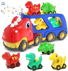 China Battery-Free Friction Power Dino Transport Carrier Truck Ideal for 18M Boys 1 24 Scale wholesale