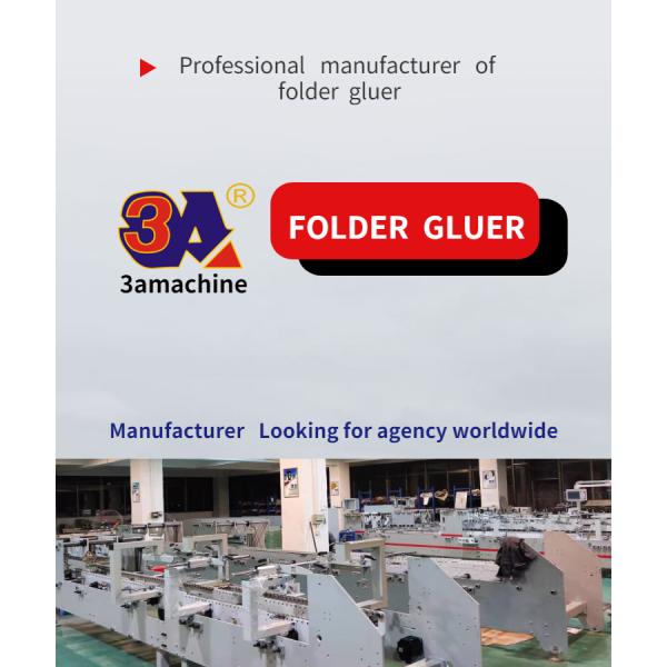 3a Automatic Mini Box Folder Gluer Machine for Garment Shop Stick Single Side Folding