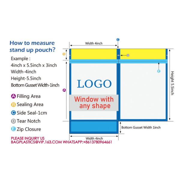 eco-friendly Foil Bag Self-Standing Zipper Bag Pla Packaging Candy Biscuit Nut Snack Bag