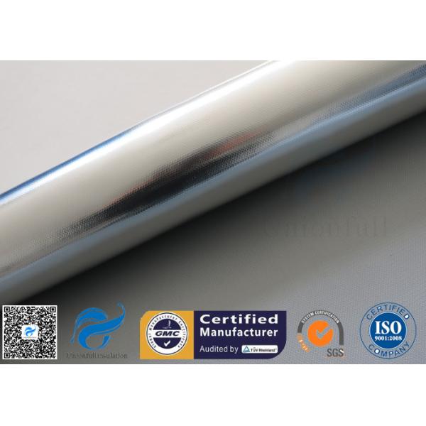 0.5mm Aluminium Foil / Silver Coated Fabric Fibreglass Fabric For Heat Protection