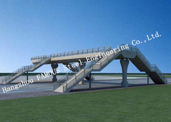 Quality Modern Structure Prefab Pedestrian Bridge Temporary Use European Standard for sale
