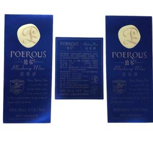 China Vinyl Rectangle Wine Label Stickers With Temperature Resistance wholesale