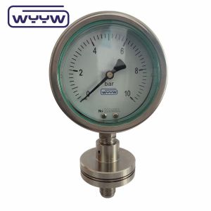 China industrial manometer 100mm diaphragm seal chemical plant pressure gauge wholesale