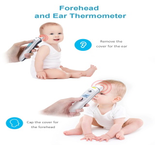 Wireless Electronic Digital Temple Thermometer , Forehead Fever Thermometer With Back Light
