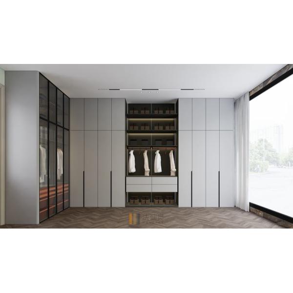 Elegant And Durable Matte White Stainless Steel Walk-In Closet