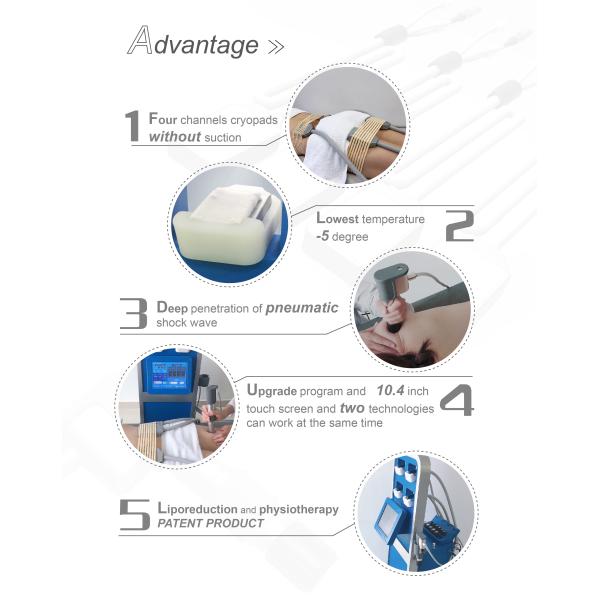 Cool Slimming Cellulite Removal Machine Shocwave Thearpy Cryo Fat Freezing