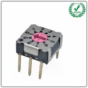 China 7x7 Type Digital Code Rotary Switch 50vdc 100mA 10 Position For Welding Machine wholesale