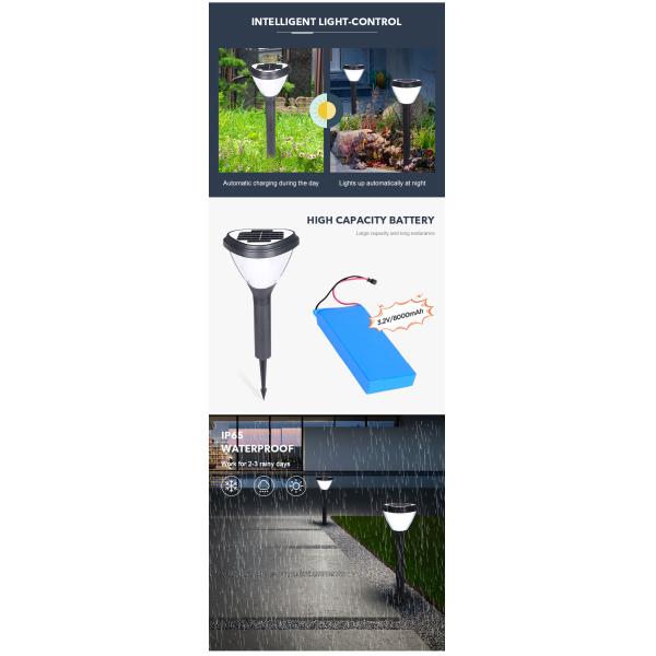 5V 4.5W Triangle LED Solar Pathway Lights Solar Spike Light For Park Courtyards Villas