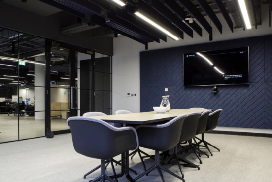 High Density Slotted Polyester Sound Absorbing Panels Office Wall