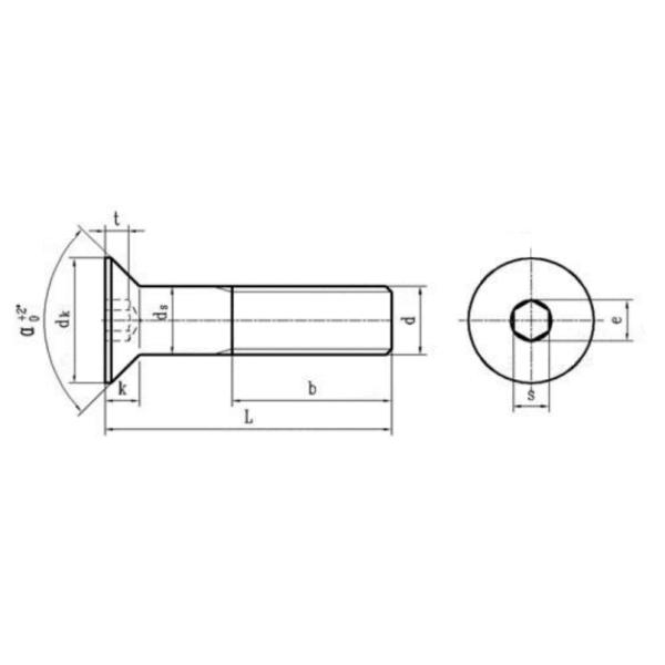 316 Stainless Steel Screws Nuts Bolts DIN7991 Hexagon Socket Countersunk Head Cap Screws M16 M10 M8 M4