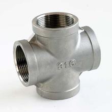 China 316 304 Equal Female Threaded Pipe Fitting Stainless Steel Cross wholesale