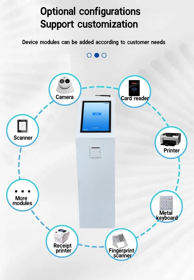 Smart Android Automatic Queue Management System Ticket Dispenser , Self-Service Queue Number Ticket Machine For Bank