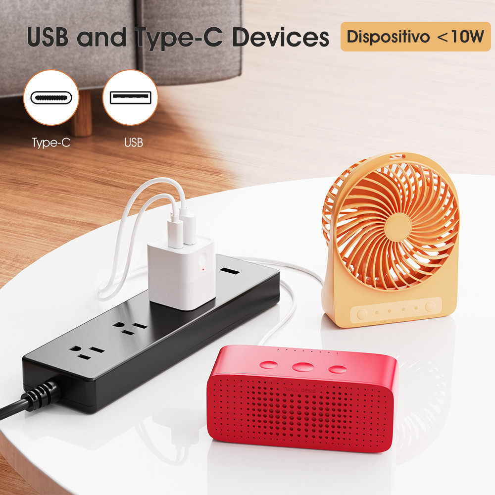 Tuya Mini Smart WiFi Power Adapter 5V Micro USB & Type-C Charger with APP Timing, Voice Control, Alexa Compatibility for Light Strips