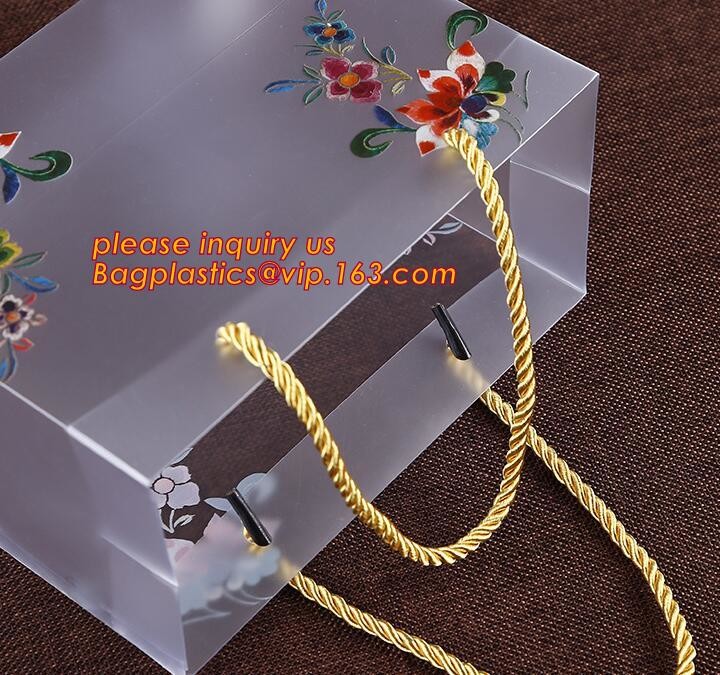 Promotional customized high quality soft loop plastic cloth bag,manufacturer custom soft loop handle polyethylene PE pla