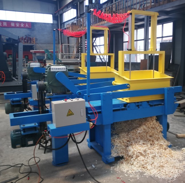 Length 500mm Logs Processing Wood Wool Machine Firelighter Making