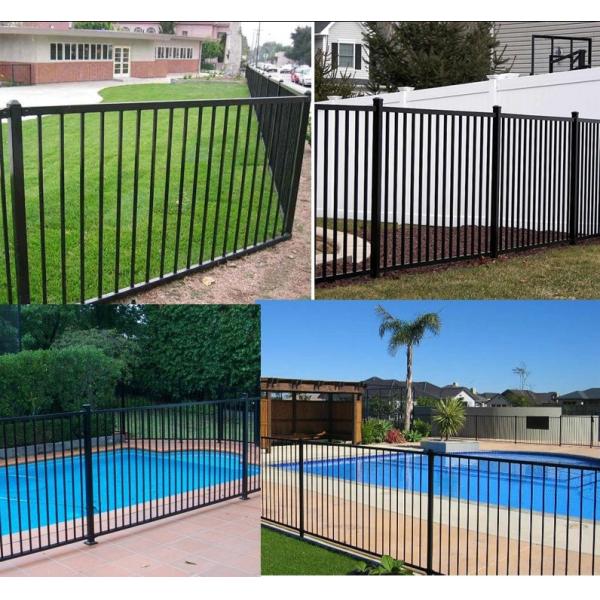 Weatherproof Easy Installation Black Tubular Steel Fencing System For Residential Use