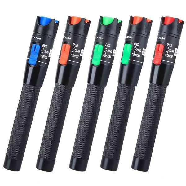 Quality FTTH Optical fiber cable tester red laser fault tracker Universal interface 2.5MM connector SC/ST/FC Visual fault locator 5-50MW for sale