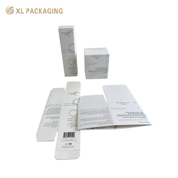 Custom Printed Cosmetic Bottle Folding Card Paper Box Makeup White Paper Box Cardboard White Skin Care Packaging Paper