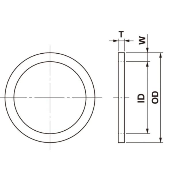 High Pressure PTFE Back Up Ring For Hydraulic Cylinder And Reducing Relieving Valve