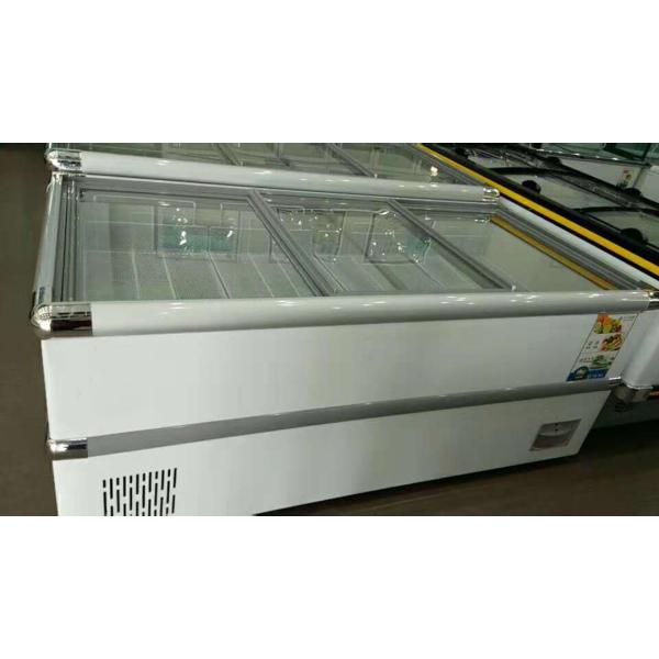 R134a Static Cooling Island Chest Freezer Manual Defrosting